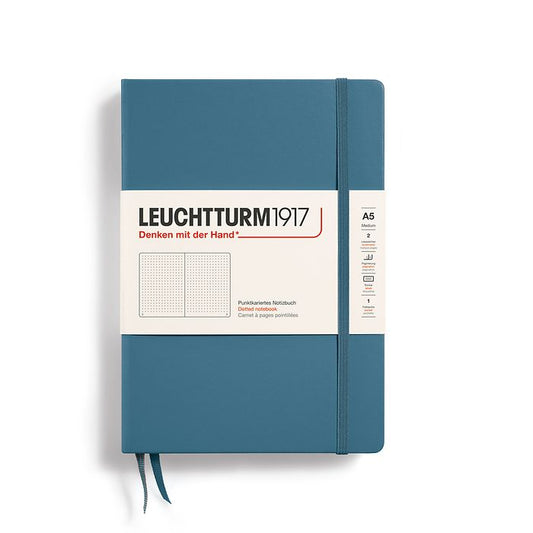 Leuchtturm1917 A5 Medium Notebook - Dotted, Stone Blue