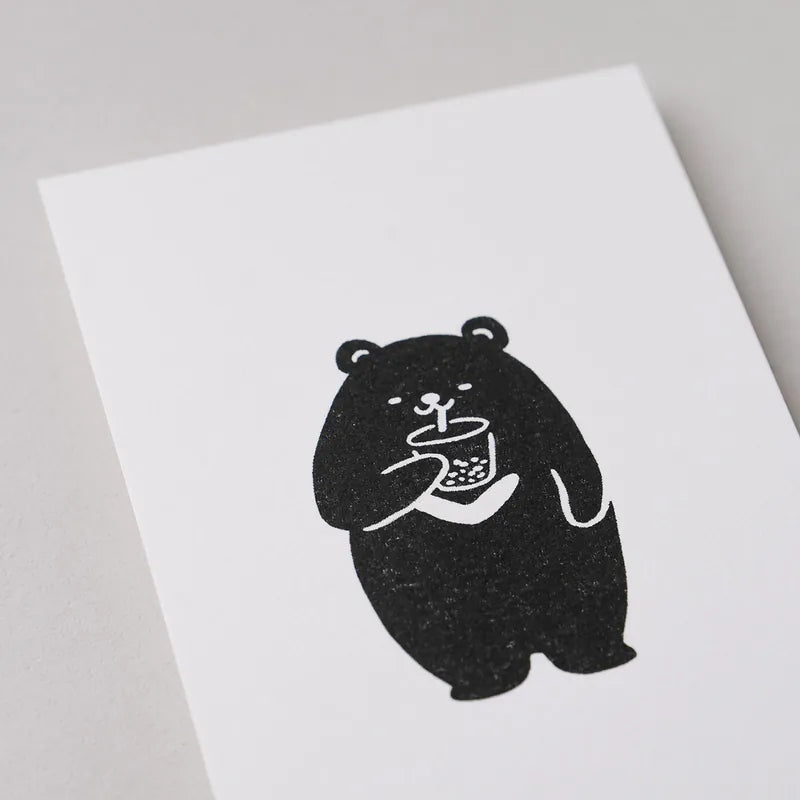 WHOSMiNG Postcard - Taiwan Series - Drinking Bear