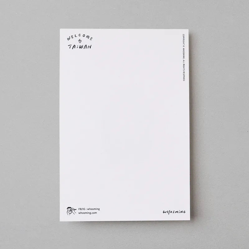 WHOSMiNG Postcard - Taiwan Series - Drinking Bear