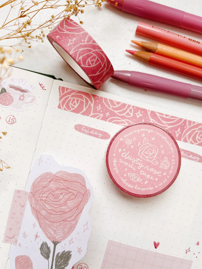 Okeya Stationery Co. - Washi Tape - Dusty Rose