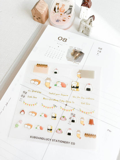 Kuboandlucy Stationery Co - Cute Cats & Dog PET Sticker Sheet