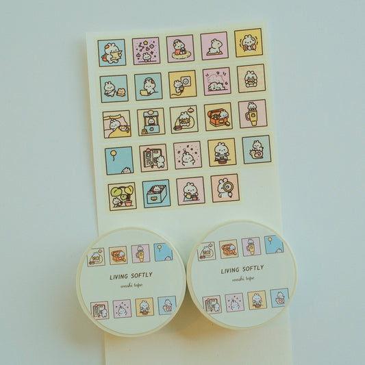 2jingis2jing - Living Softly Washi Tape