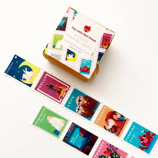 The Little Red House - Forest Animals Stamp Washi Tape
