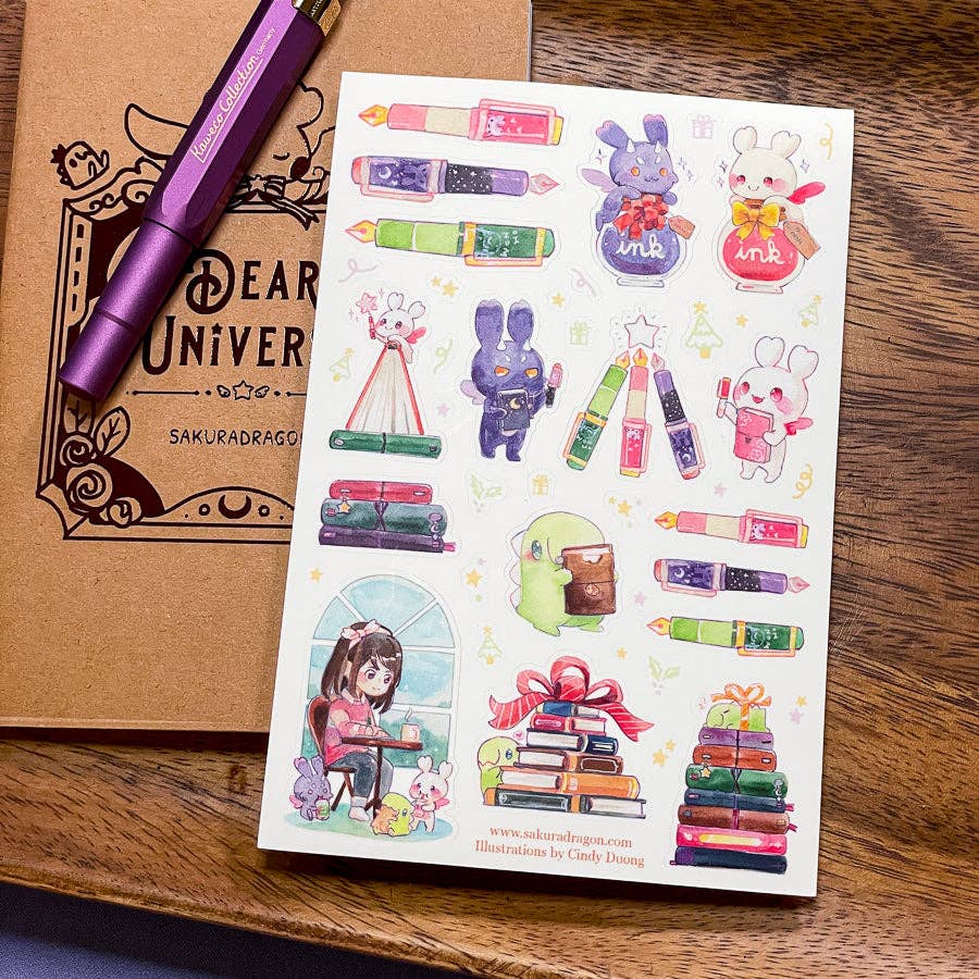 sakuradragon - Sticker Sheet - Journaler's Holiday