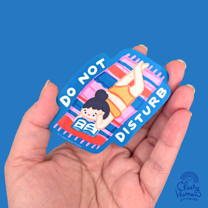 Cheery Human Studios - Vinyl Sticker - Do Not Disturb (Beach Reading)