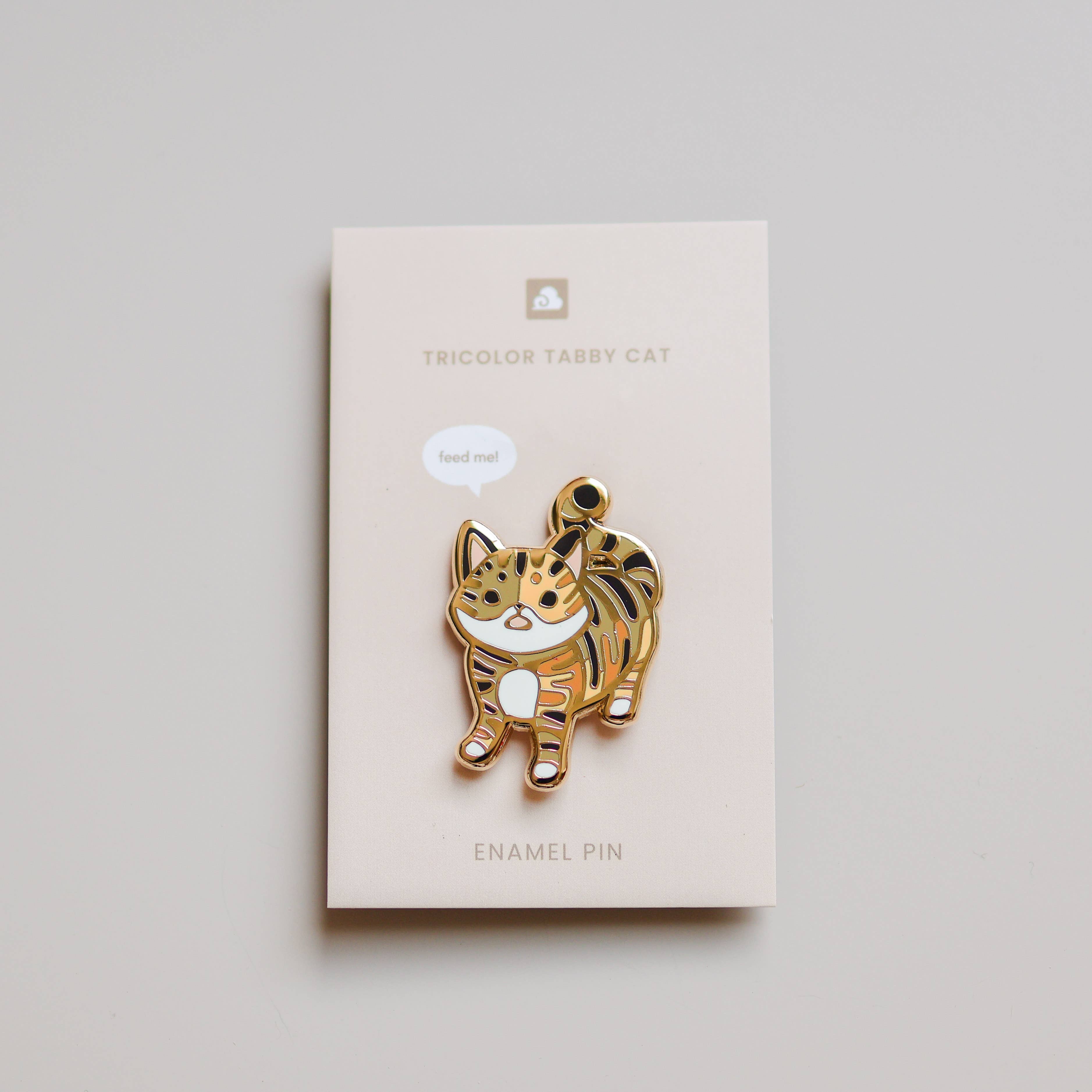 Thousand Skies - Enamel Pin - Tricolor Tabby Cat – mt. fo'rest