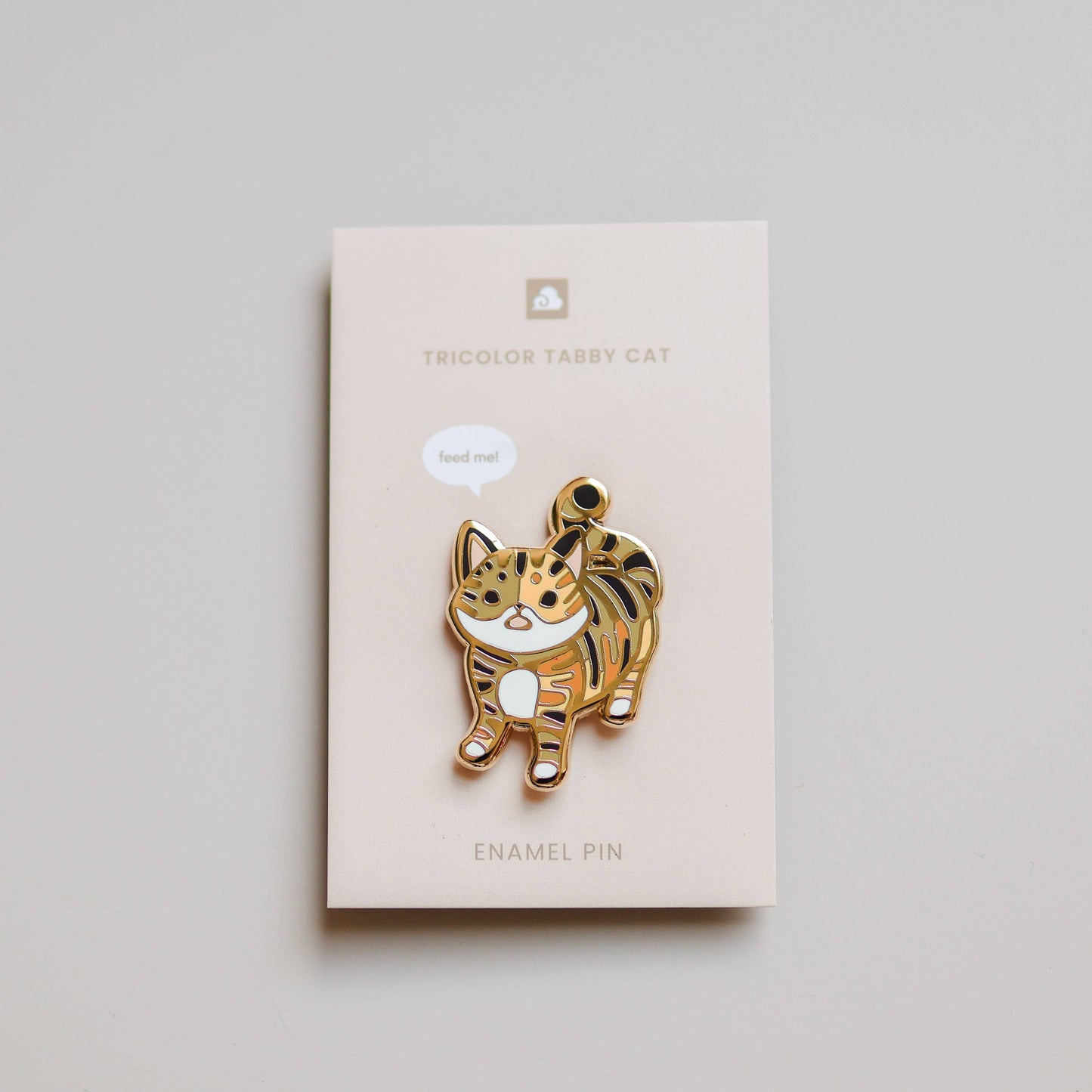 Thousand Skies - Enamel Pin - Tricolor Tabby Cat