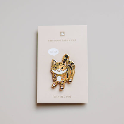 Thousand Skies - Enamel Pin - Tricolor Tabby Cat