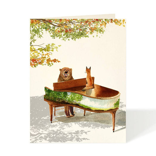 Felix Doolittle - Greeting Card - Piano Bear