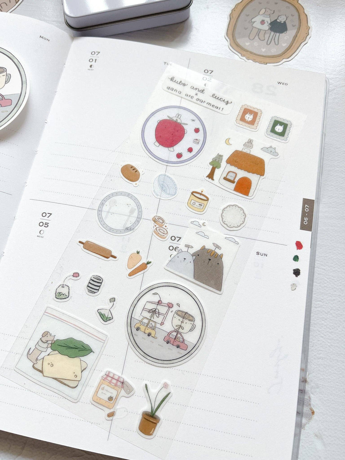 Kuboandlucy x Dana Ate Oatmeal - Sticker Sheet - A Day with Friends
