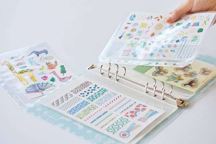 HITOTOKI by KING JIM - OTONA Sticker File Pocket Refill - Binder Type