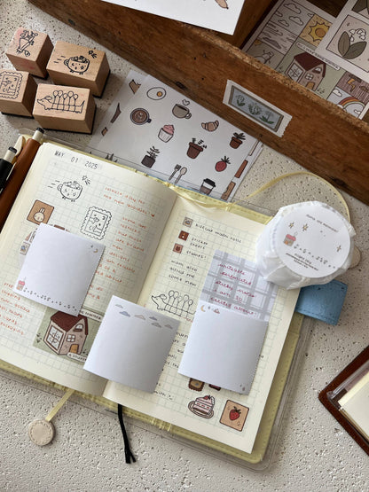 dana ate oatmeal! - Night Sky Perforated Sticky Note Roll