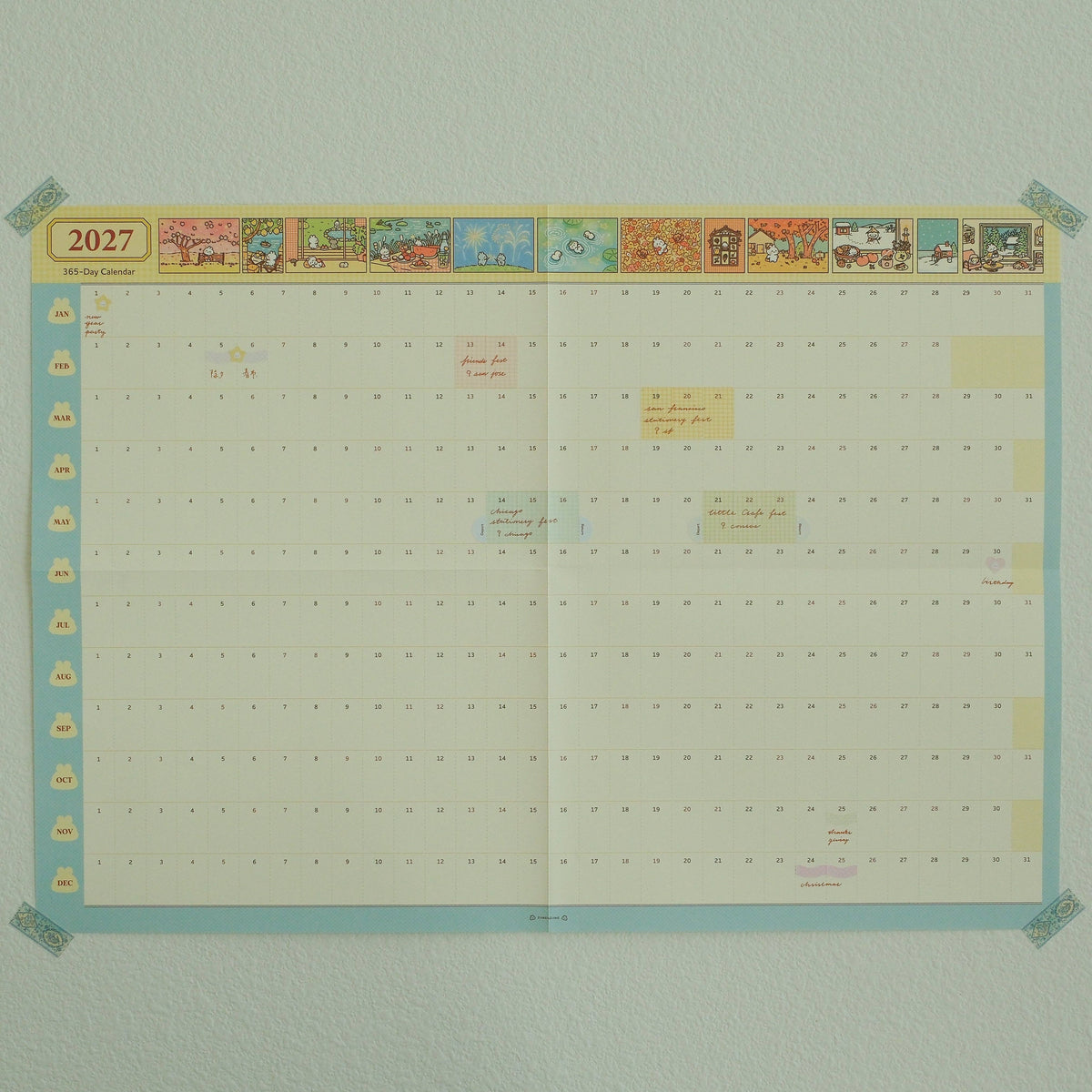 2jingis2jing - 2027 Illustrated 365-Day A2 Wall Calendar & Sticker Pack