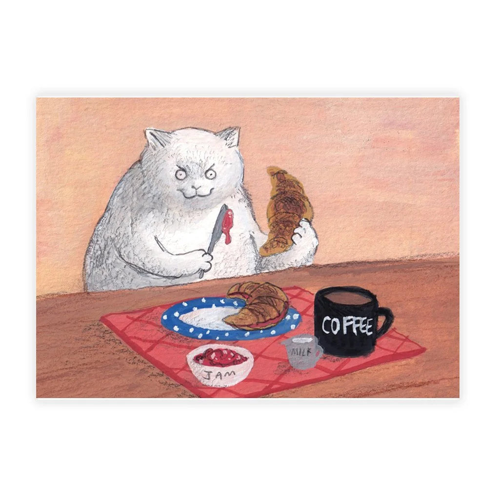 Dawning Crow - Postcard - Enjoy Your Breakfast