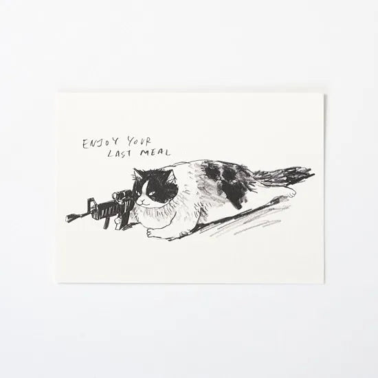 Dawning Crow - Postcard - Enjoy Your Last Meal