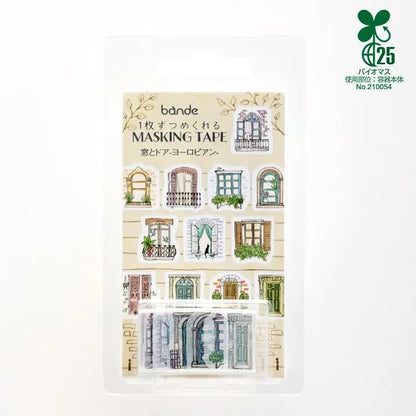 Bande Washi Tape Sticker Roll - European Windows and Doors