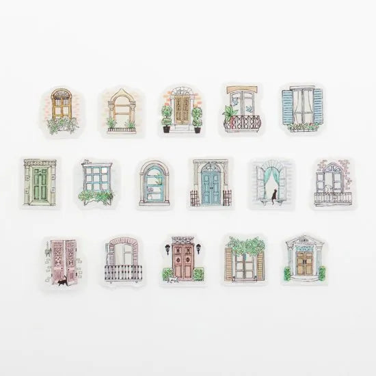 Bande Washi Tape Sticker Roll - European Windows and Doors