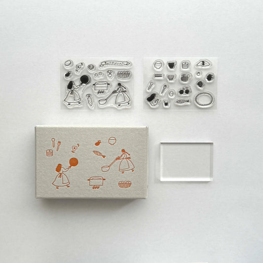Mizushima x Necktie JIZAI Clear Stamp Set