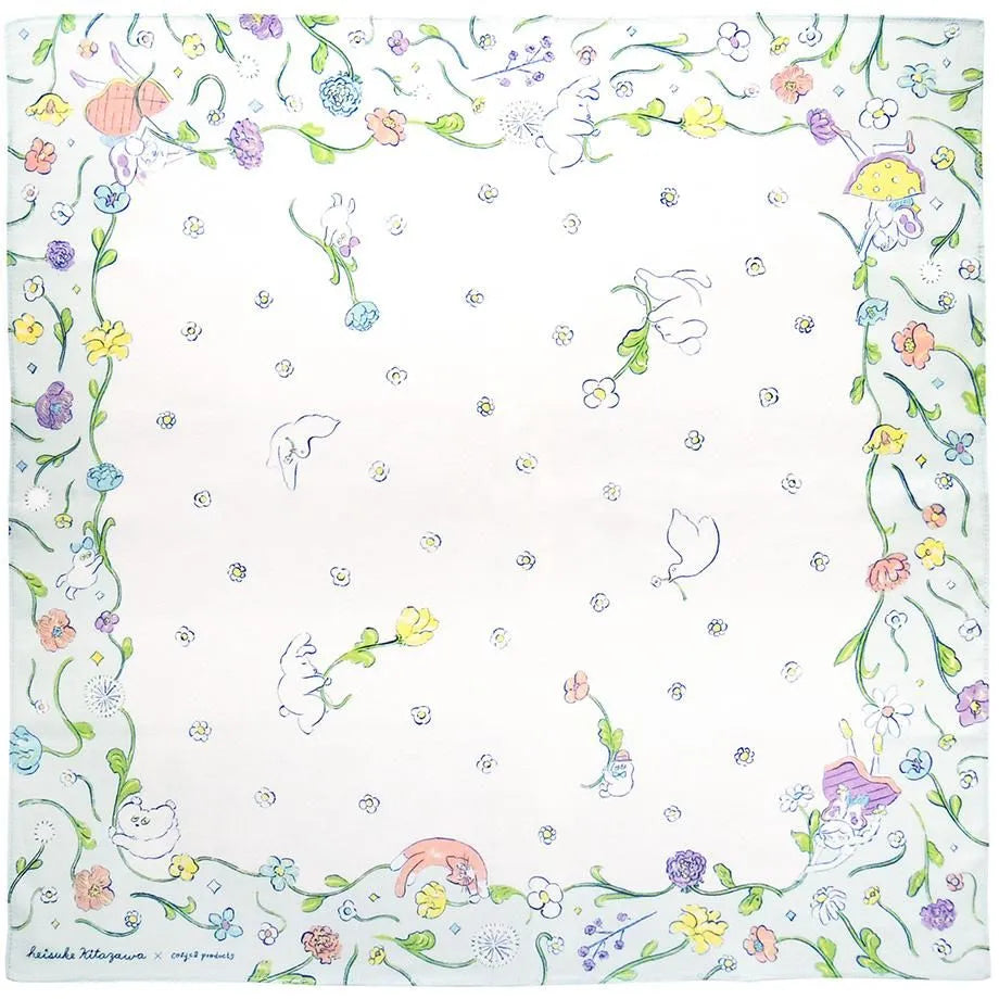 Cozyca x Heisuke Kitazawa - Handkerchief - Everyone Riding The Spring Wind