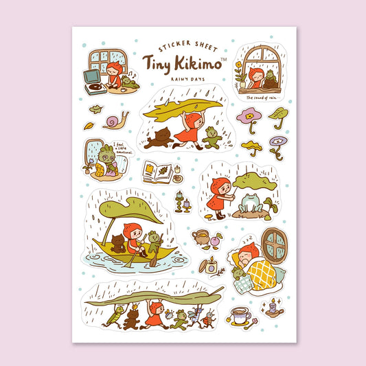 Tiny Kikimo - Sticker Sheet - Rainy Days