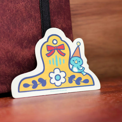 Thousand Skies - Holographic Vinyl Sticker - Blue Bird Brass Clip