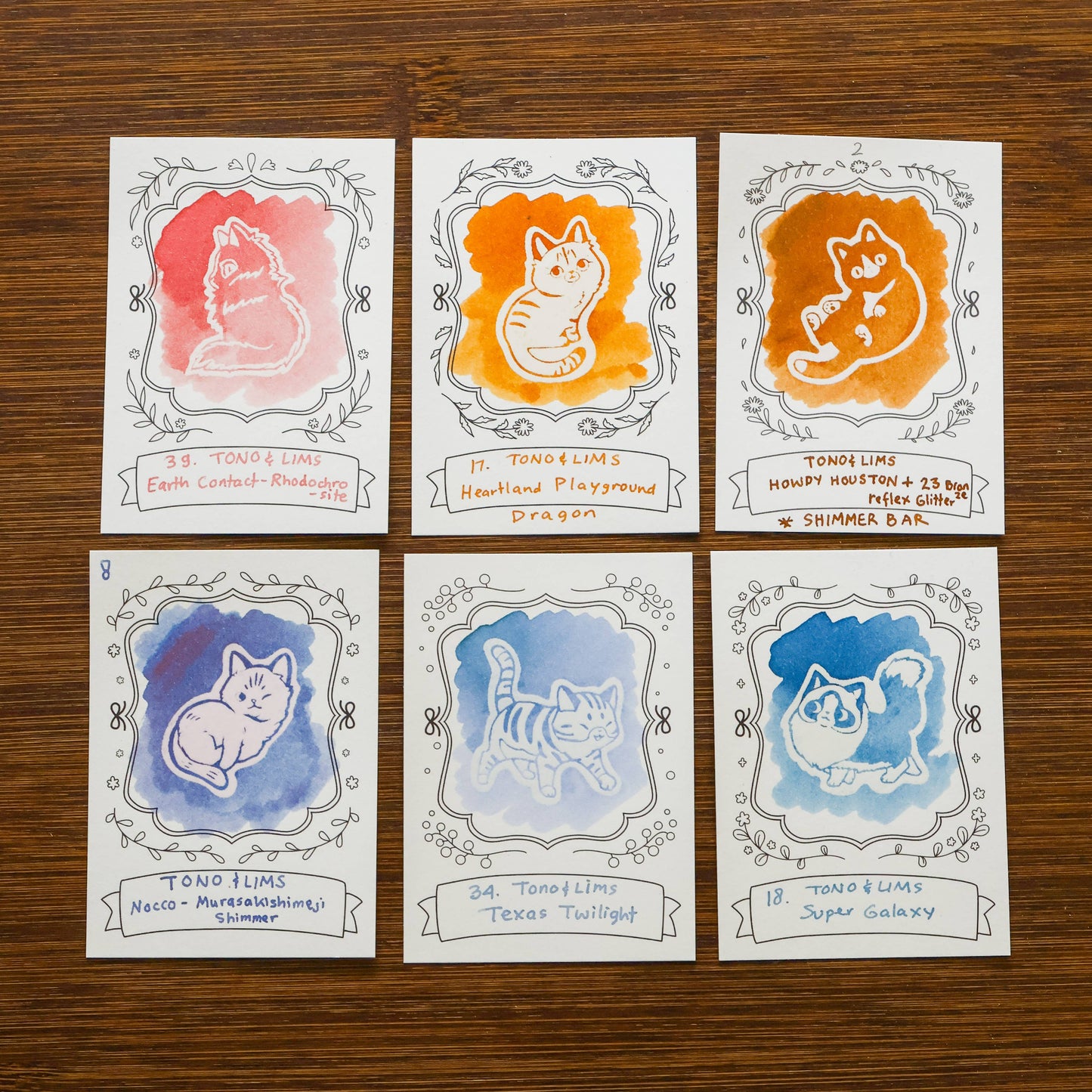Thousand Skies - Ink Cards - Neighborhood Cats