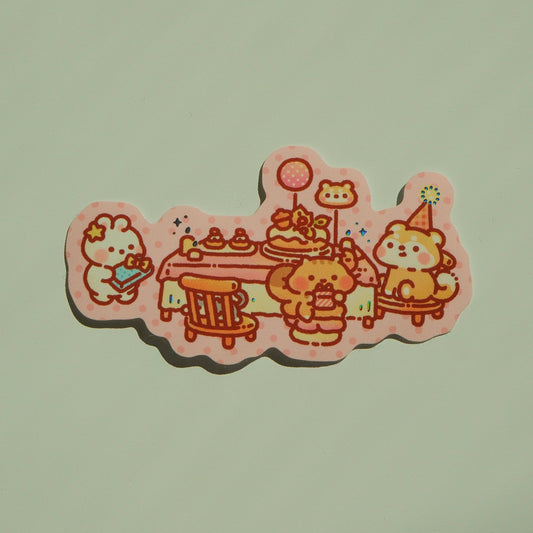 2jingis2jing - Foil Sticker - Bunnie Island Dinner Table Series - Birthday Party