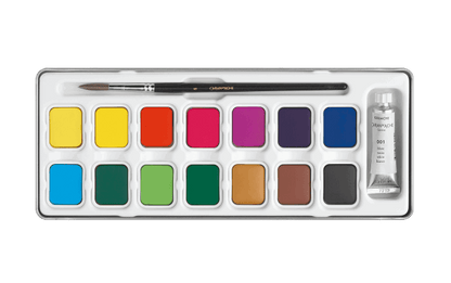 Caran d'Ache - Gouache Studio Color Paint Tablets, Box of 15
