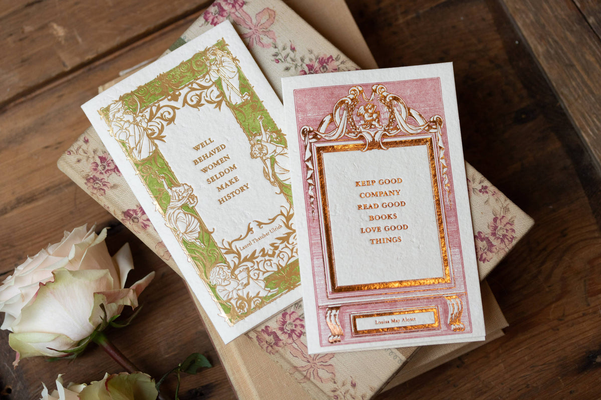 Oblation Papers & Press - Foil Letterpress Card - Women's Literature: Louisa May Alcott Quote