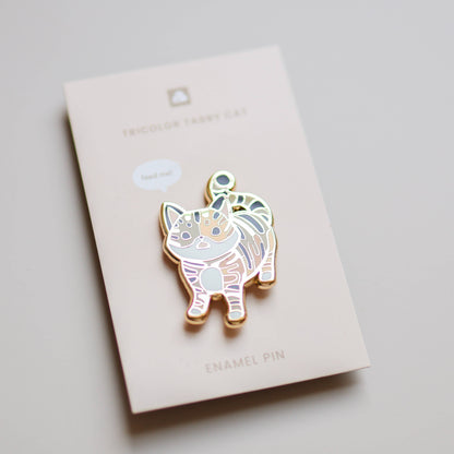 Thousand Skies - Enamel Pin - Tricolor Tabby Cat