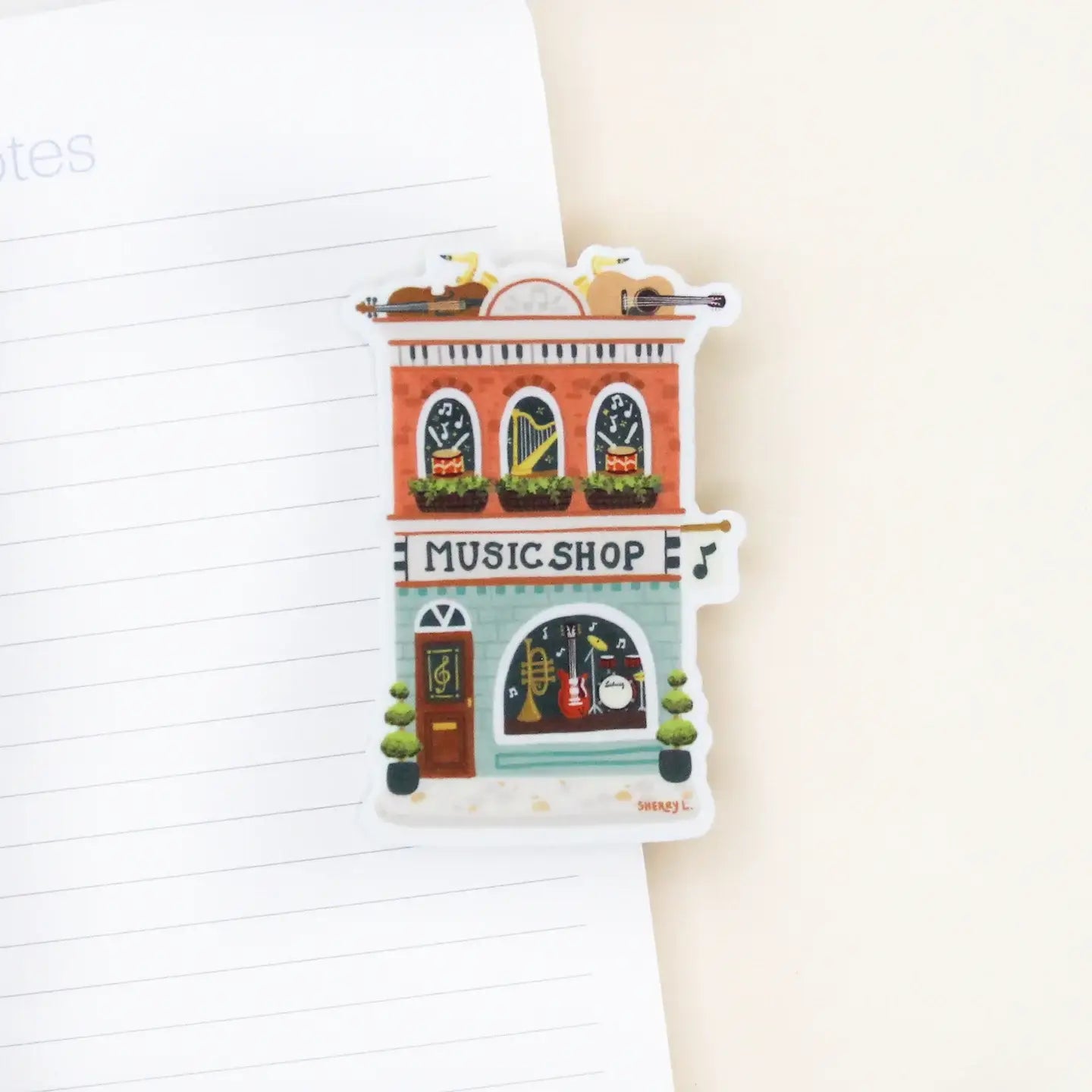 Sherry Lou Studio - Vinyl Sticker - Music Shop