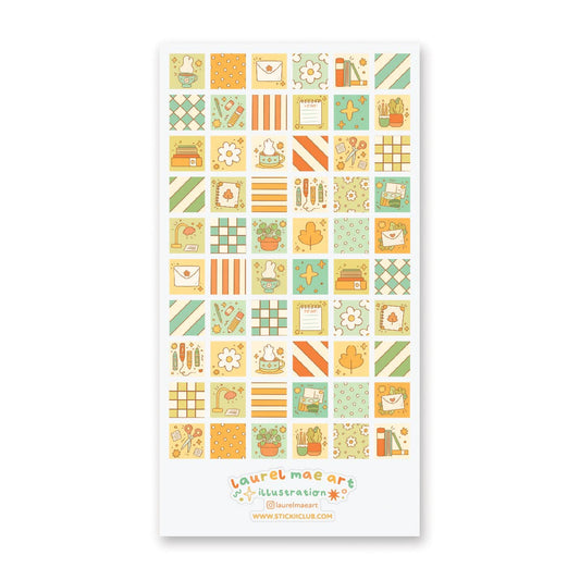 STICKII - Sticker Sheet - Cozy Desk Patchwork