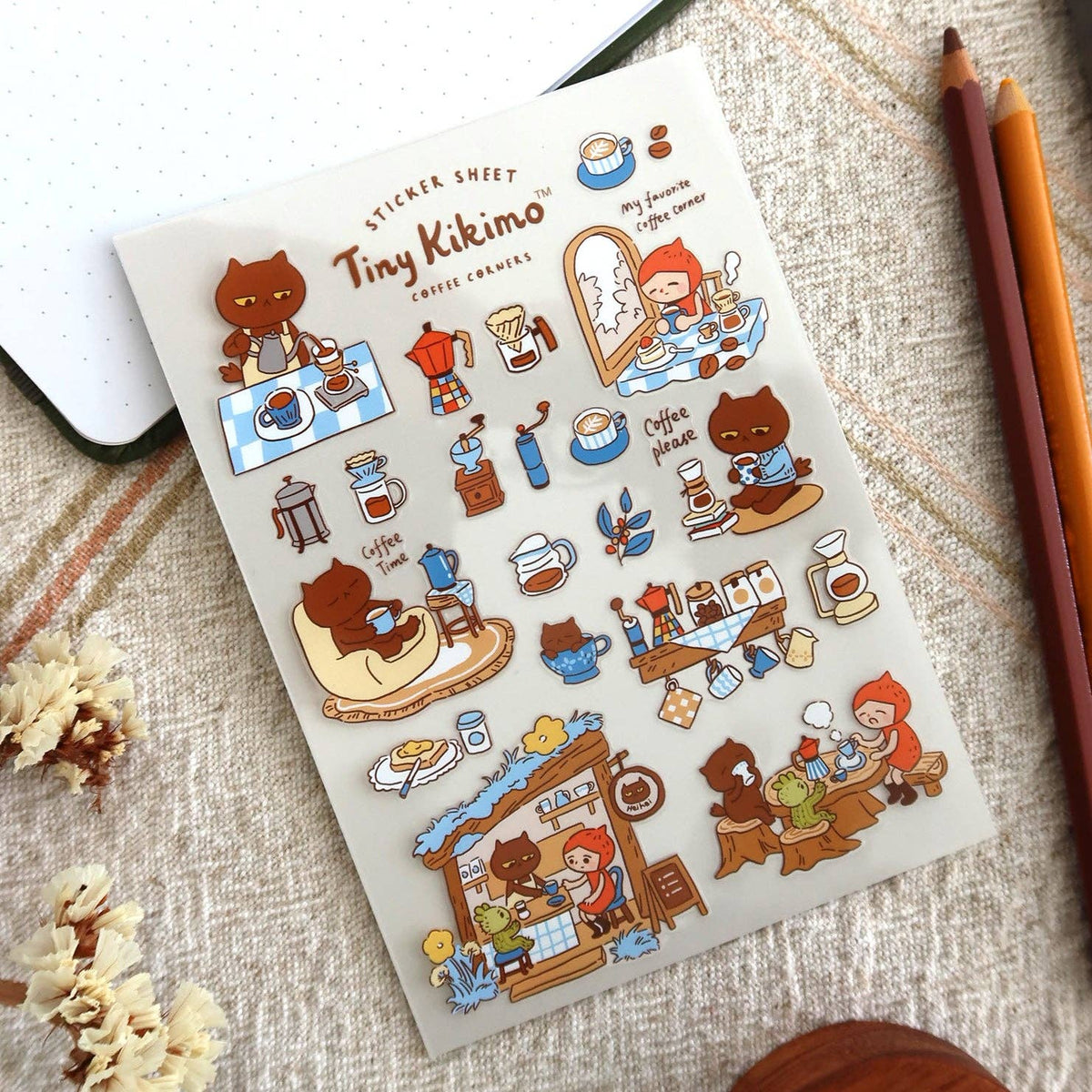 Tiny Kikimo - Sticker Sheet - Coffee Corners