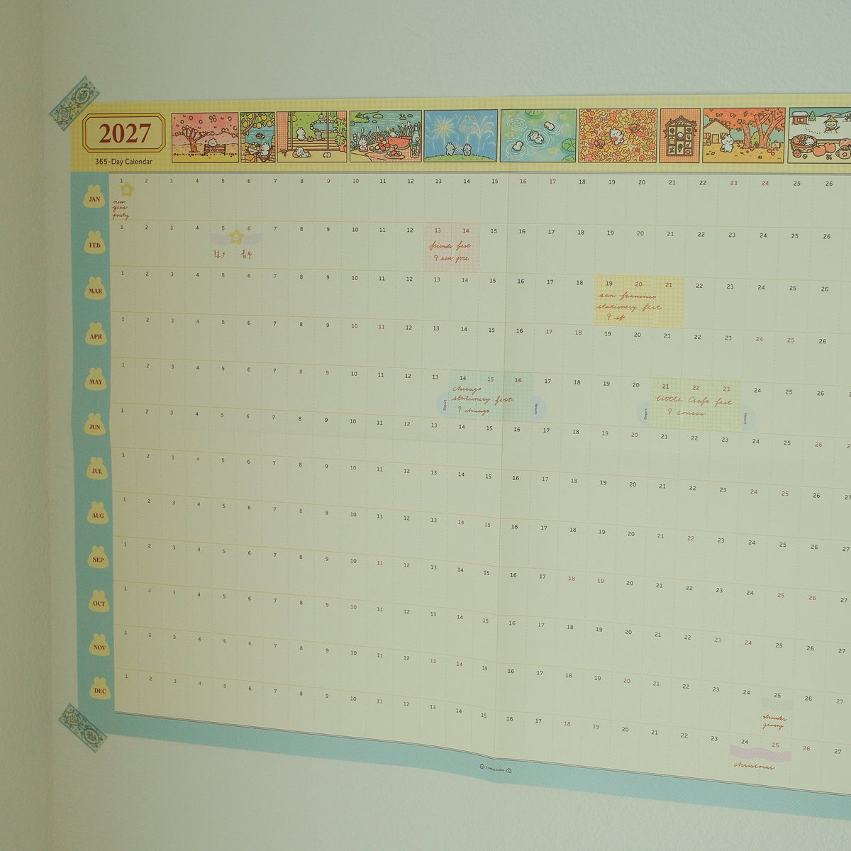 2jingis2jing - 2027 Illustrated 365-Day A2 Wall Calendar & Sticker Pack