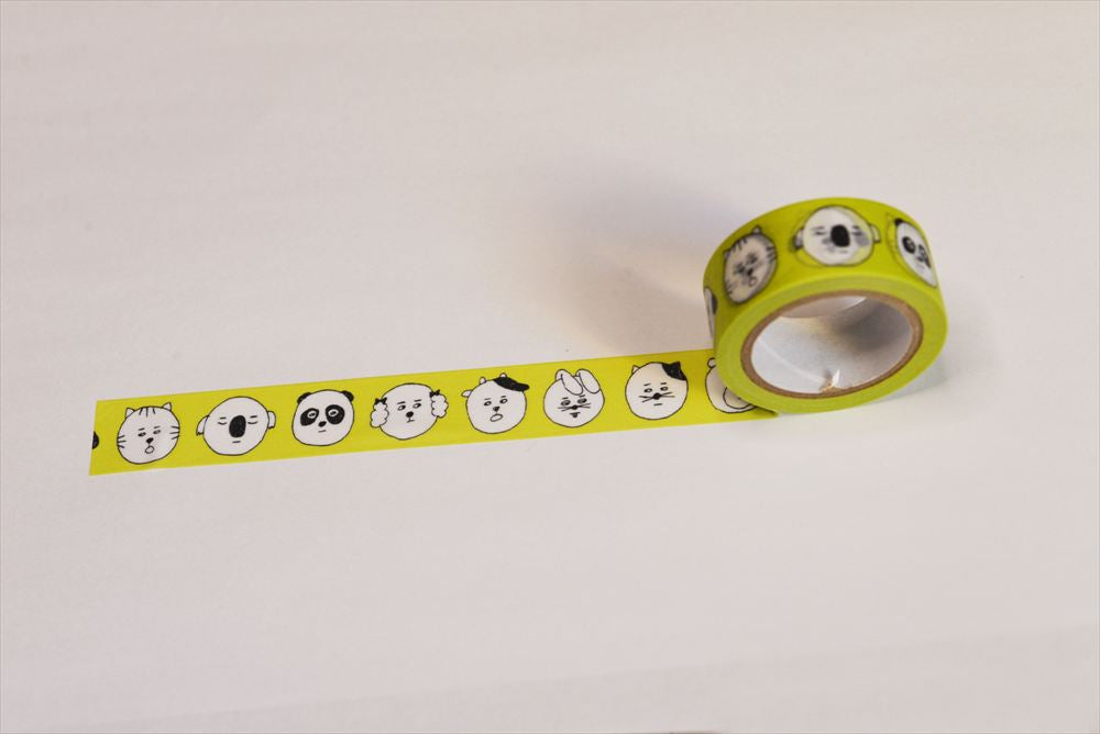 Classiky x Sennokoto - Washi Tape - Face, Yellow