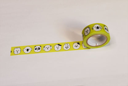 Classiky x Sennokoto - Washi Tape - Face, Yellow