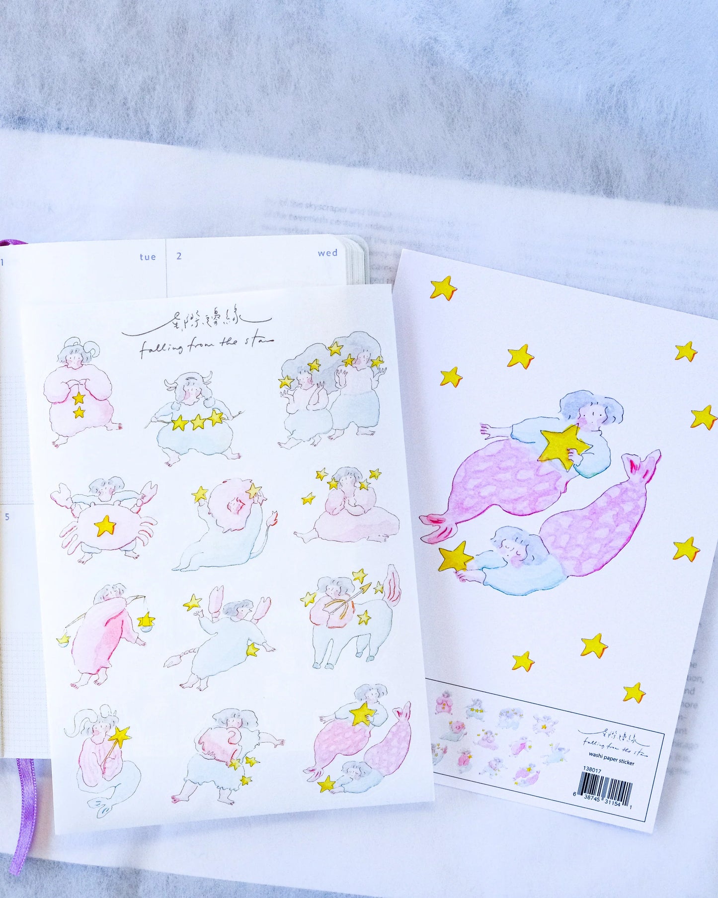 dodolulu - Sticker Sheet - Falling From The Stars