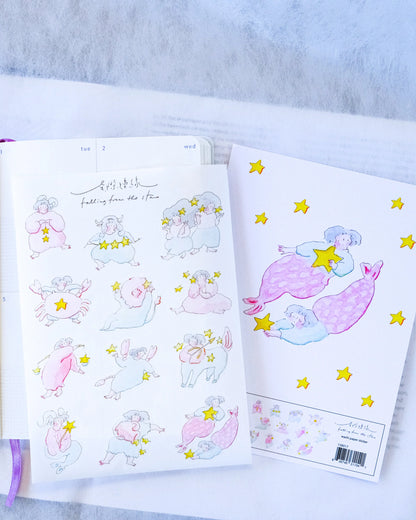 dodolulu - Sticker Sheet - Falling From The Stars