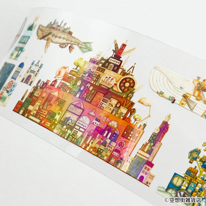 Komamono Creative x Kuusoogai Zakkaten - Clear Sticker Roll - Fantasy City