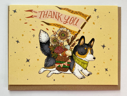 Marika Paz Illustration - Thank You Corgi Card