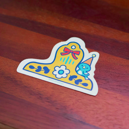 Thousand Skies - Holographic Vinyl Sticker - Blue Bird Brass Clip