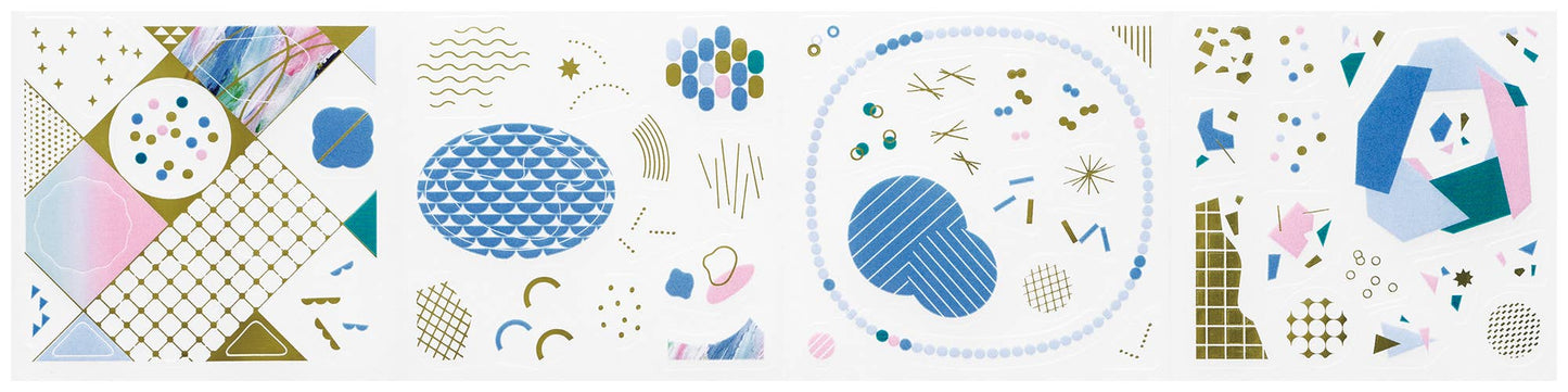 King Jim Coffret Roll Stickers - Lagoon Blue