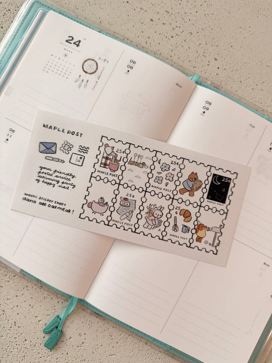 dana ate oatmeal! - Maple Post Washi Sticker Sheet