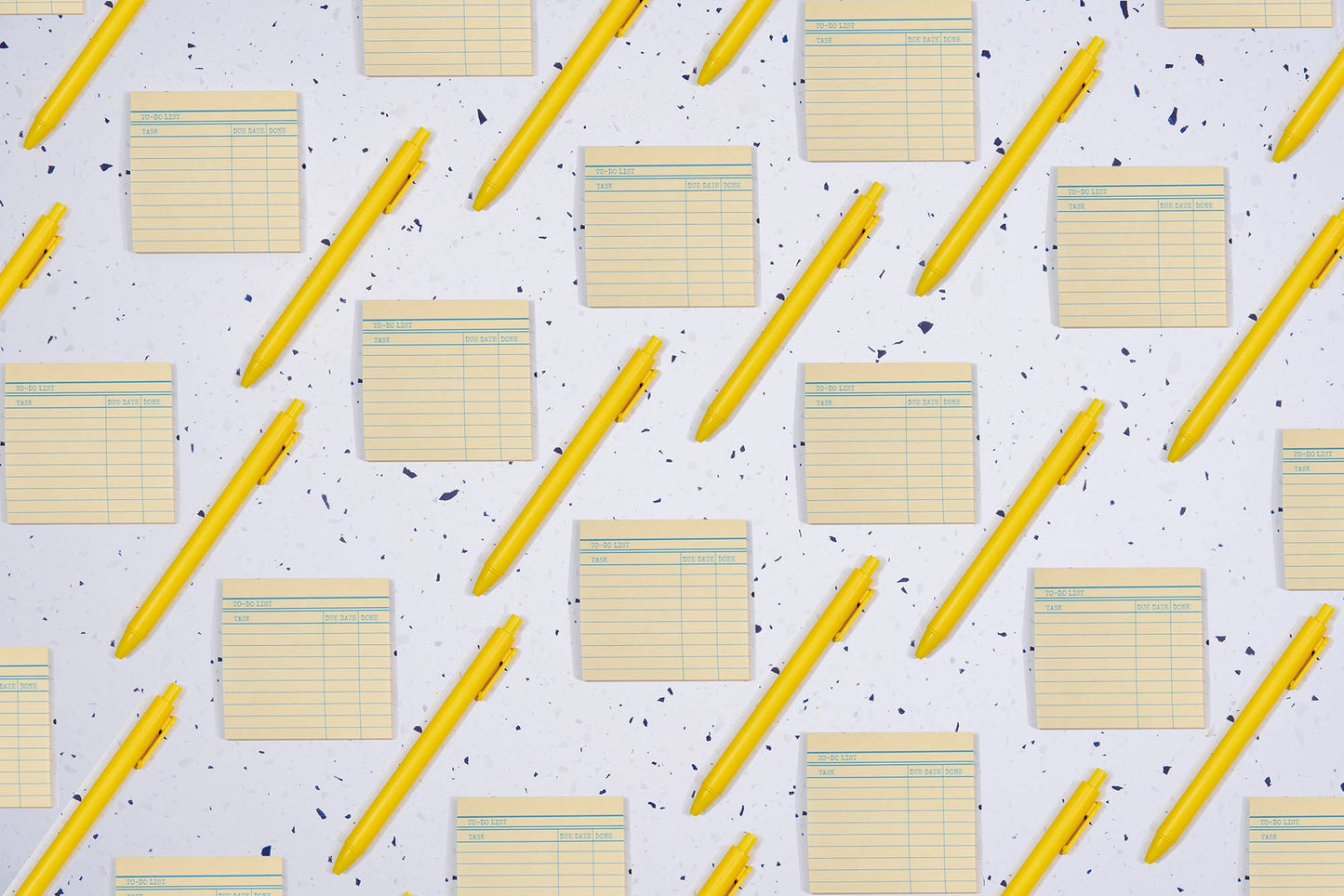 Marigold Press - Library Card Post-It ® Sticky Notes - Yellow