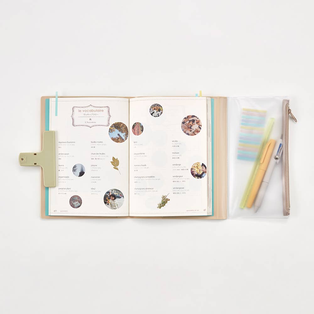 DAIGO - Isshoni. A5 Notebook Cover with Pen Case - Clear Series