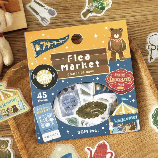 BGM Foil Flake Stickers - A Retro Stroll Series - Flea Market