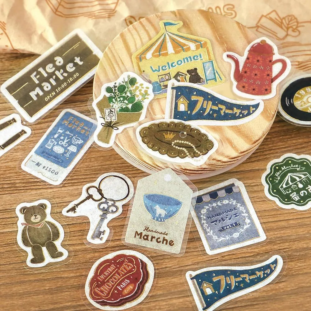 BGM Foil Flake Stickers - A Retro Stroll Series - Flea Market