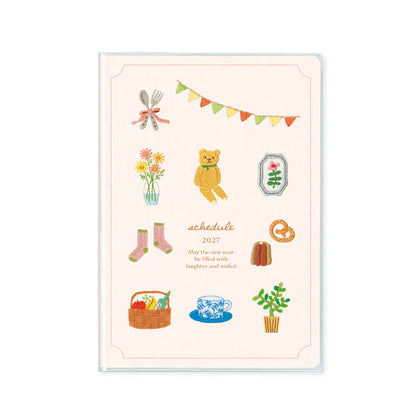 RYU-RYU x Yoko Fujiki - 2027 Planner Set - Embroidered Cover Design - Flea Market