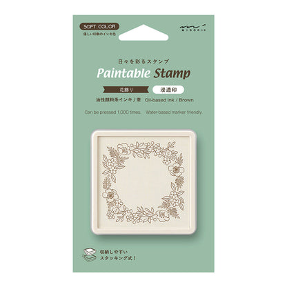 Midori Paintable Stamp - Soft Color - Floral