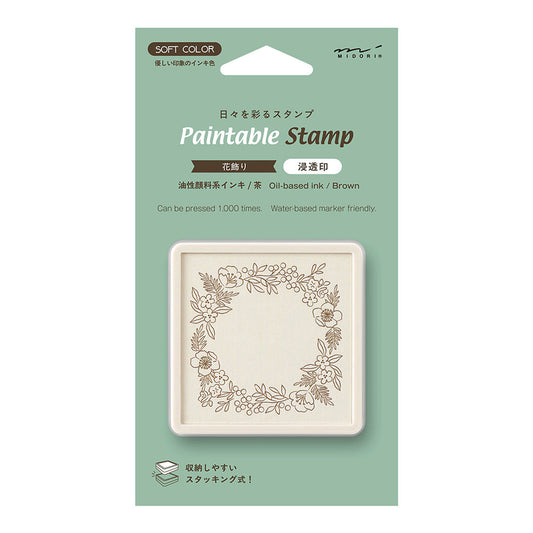 Midori Paintable Stamp - Soft Color - Floral
